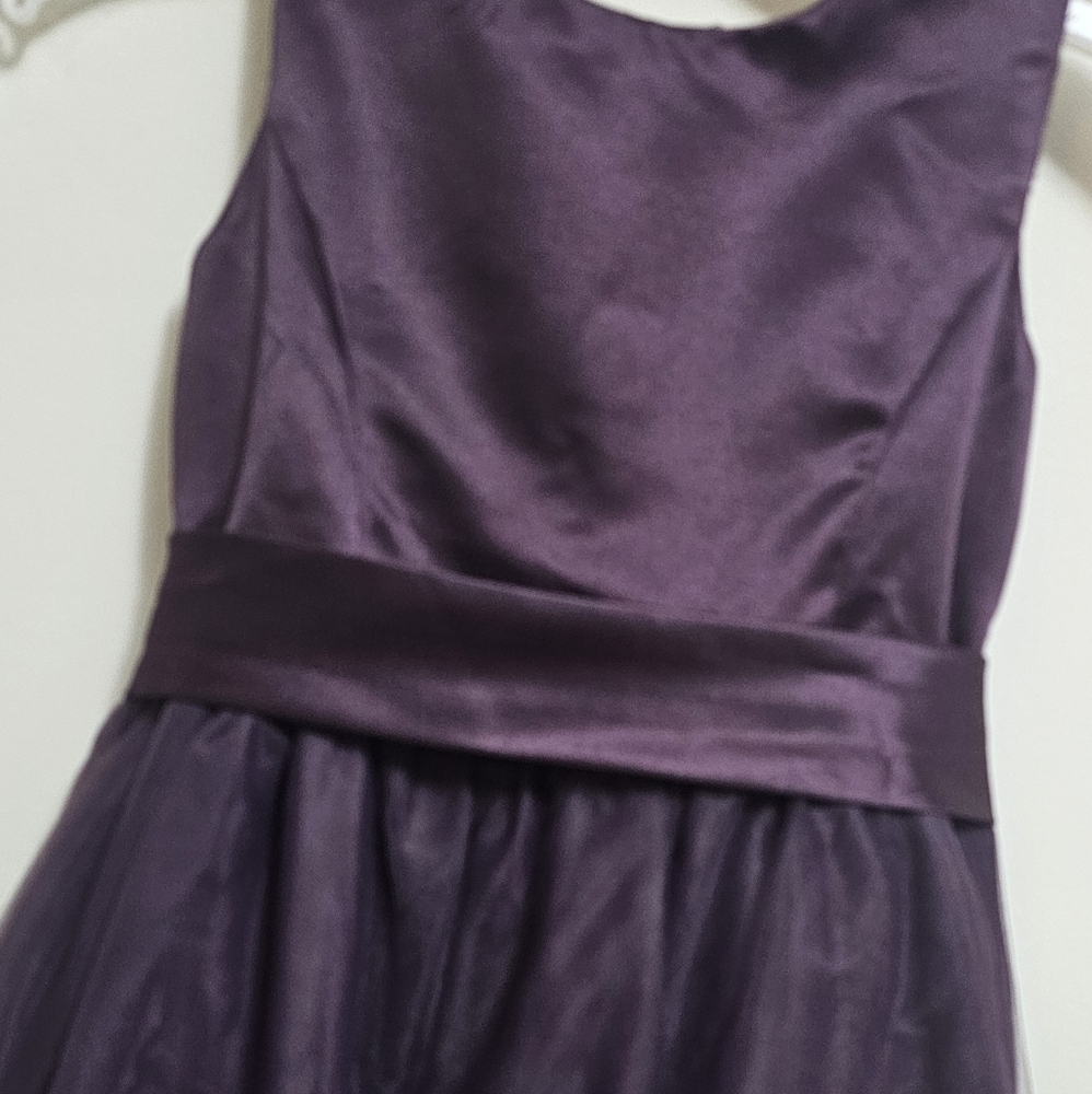 Davids Bridal New Plum Flowet Girl Dress Style #S1038 - Picture 2 of 6